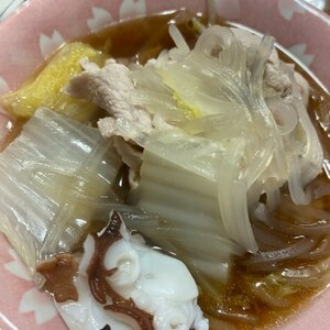 厚揚げ、椎茸の水炊き